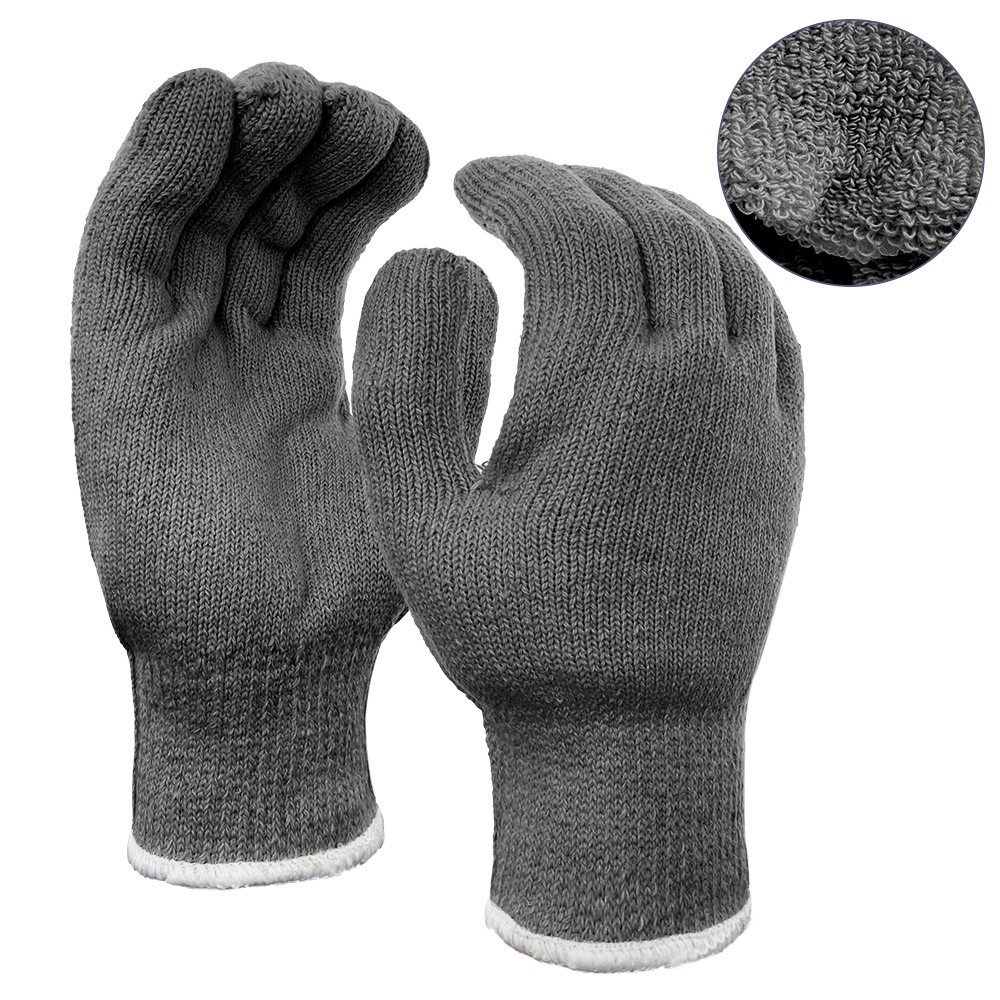 内毛圈保暖加厚劳保工作手套 防寒隔热 外贸热销