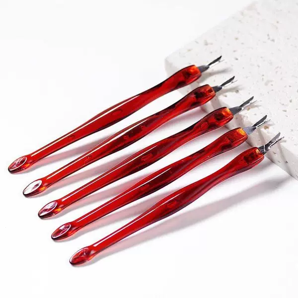 Nail dead skin fork sharp exfoliating cleaning cutin professional trimming nail V-shaped dead skin push shovel nail tool