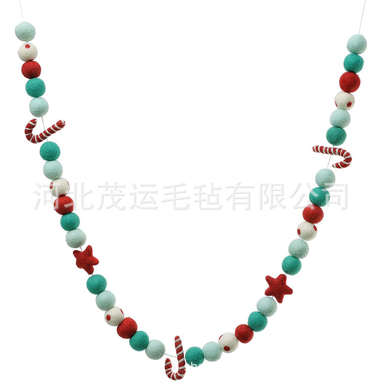 4cm韩日风彩色羊毛毡球 diy圣诞树花环配件圣诞节装饰品