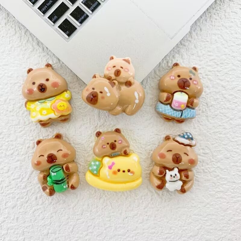 漫画バンプカーカピバラ diy 樹脂アクセサリー頭飾りヘアピン携帯電話ケース水カップ電気自動車パッチ|undefined