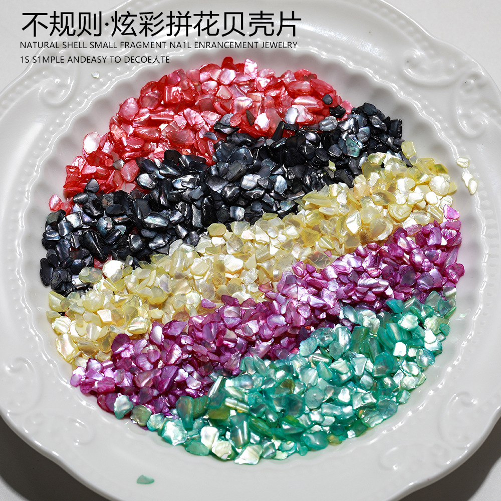 3-5mm natural parquet shell mixed sheet pearl lacquer nail art decoration hairpin lacquer inlay DIY material