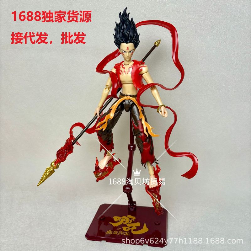 国境を越えた新商品 邪童哪吒フィギュア玩具 少年哪吒2 魔童の海を震撼させる降臨 鬼童奥平 ブラインドボックス人形 可動式|undefined