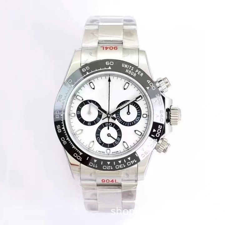 跨境劳家游艇迪通拿男款机械钢带手表熊猫迪速卖通批发站西代发