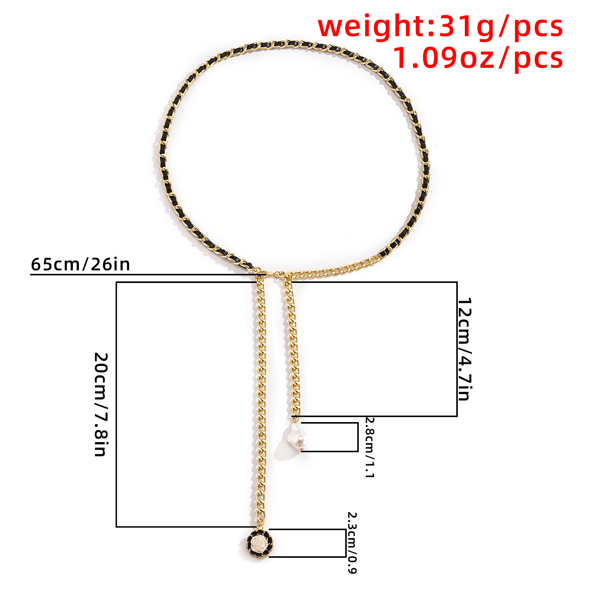Fashion Imitation Pearl Long Pendant Necklace display picture 2