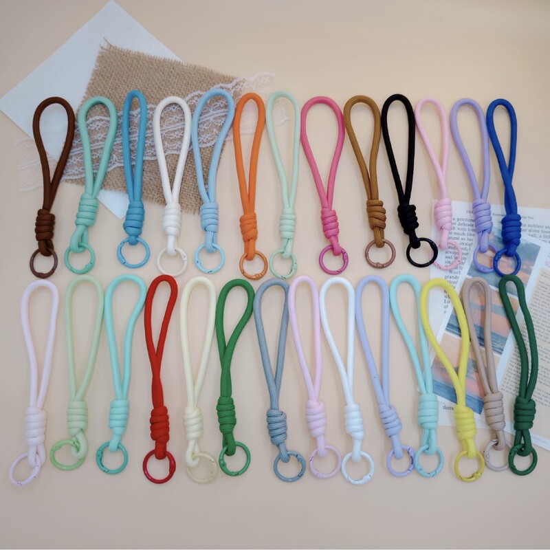 Manufacturer Wholesale Handmade Woven Rope Colorful Key Lanyard Short Anti-Loss Rope Versatile Wrist Strap Dopamine Lanyard Manufacturer Wholesale Handmade Woven Rope Colorful Key Lanyard Short Anti-Loss Rope Versatile Wrist Strap Dopamine Lanyard
