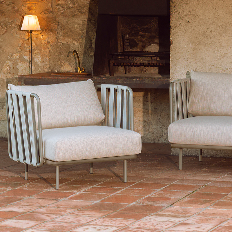 Sofá para exteriores, conjunto de ocio para patio y balcón, muebles de ratán creativos para jardín, villa o terraza, resistentes al sol y a la lluvia.
