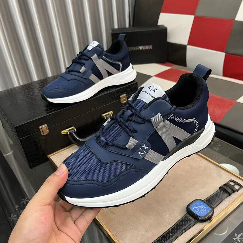 European Trendy Men's Low-Top Casual Shoes, Genuine Leather and Breathable Mesh Sports Shoes, Versatile Fashionable Thick-Soled Running Shoes European Trendy Men's Low-Top Casual Shoes, Genuine Leather and Breathable Mesh Sports Shoes, Versatile Fashionable Thick-Soled Running Shoes
