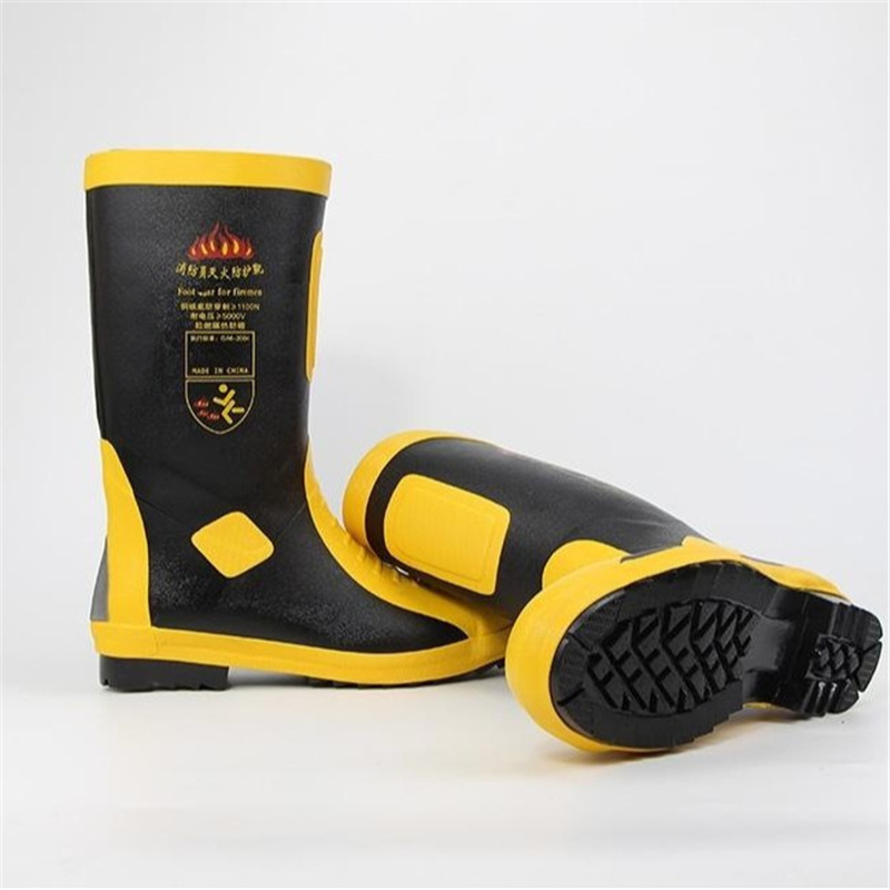 消防员灭火防护胶靴RJX-25A有防砸、防割、防穿刺、阻燃、隔热、