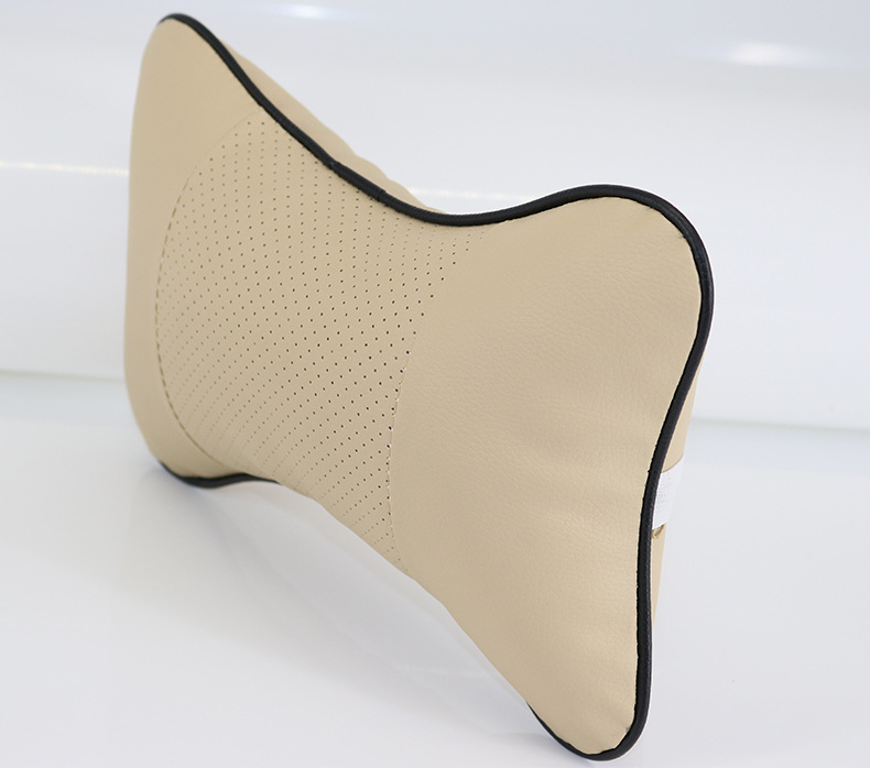 Cross-border car interior supplies seat straps pillow car bone pillow four seasons universal leather car headrest