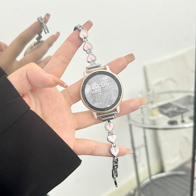 For Jiaming Watch Garmin Love Chain Forerunner745 Metal Personalized active5 Wristband