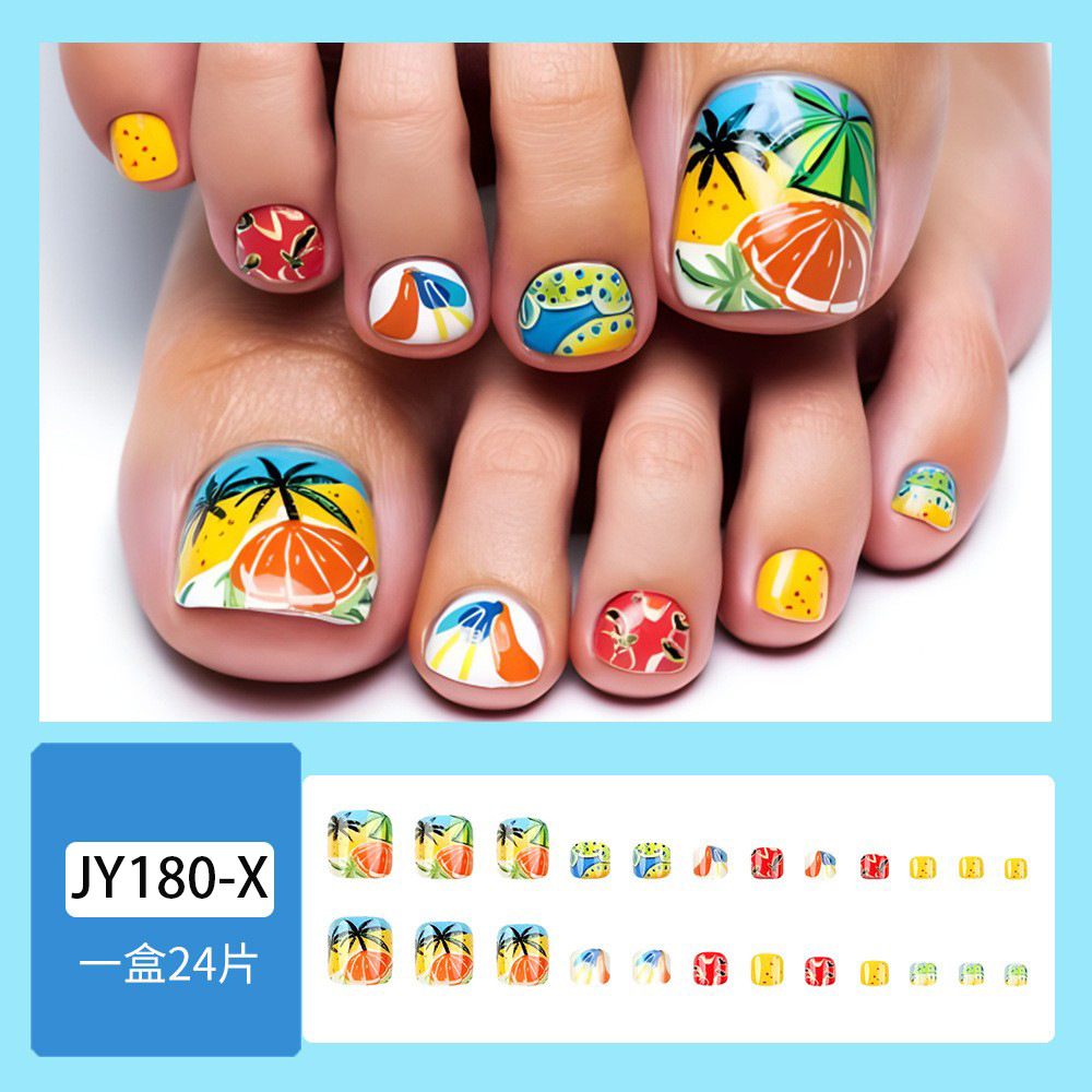 Hot Girl Summer Beach Coconut Tree Nail Nail Sencillo Shell Snigle Nail Parche de uñas Venta caliente en Europa y América