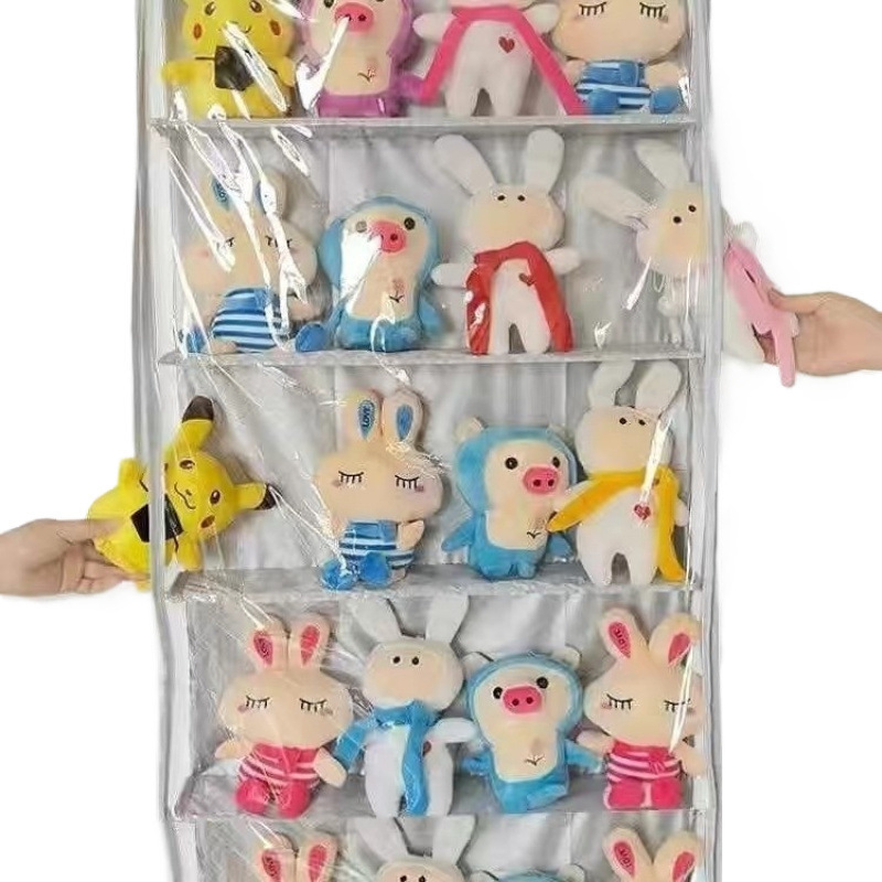 Puerta trasera bolsa a prueba de polvo almacenar bolsa colgante armario colgante bolsa colgante pared sombrero marco de acabado de tela transparente fijación Fengzhihe