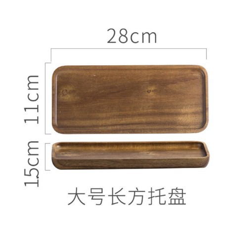 Decoración de postre boda cumpleaños accesorios de decoración mango de cobre Acacia bandeja de madera pastel platos de bocadillos estante de exhibición