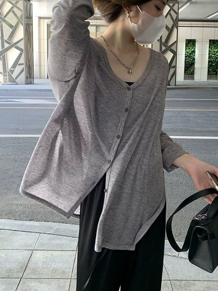 Кардиган oversize, летний тонкий дышащий с длинным рукавом, лёгкий, S–XL