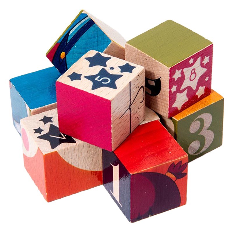 Caja de hierro de viaje educativa para niños, rompecabezas de cubo de Rubik, bloques de construcción, educación temprana para bebés, material didáctico cognitivo, juguetes Montessori de 4 a 6 años