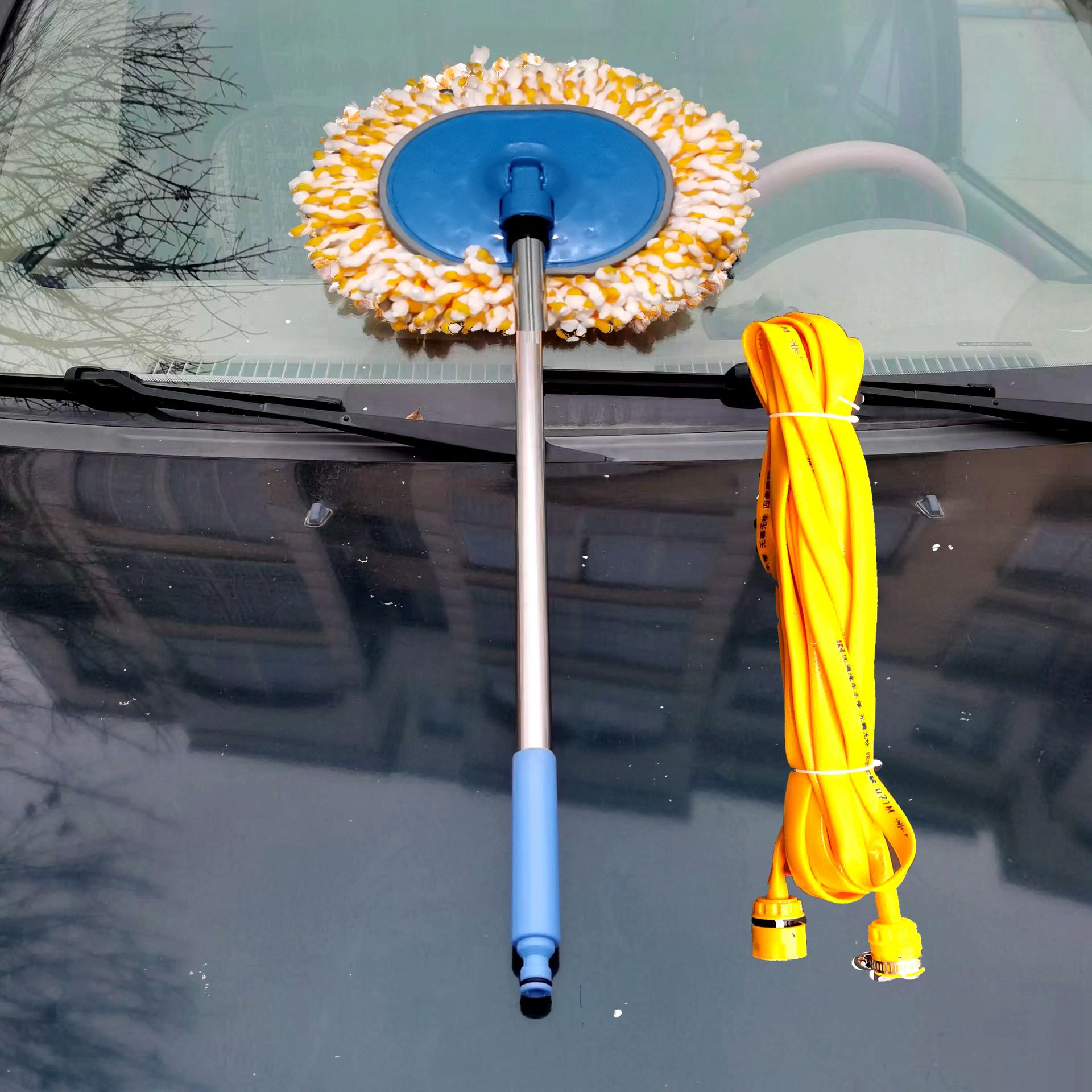 Mopa para lavado de autos con mango largo, mopa retráctil de nano microfibra para polvo, herramienta de limpieza para autos, venta directa de fabricante. image 17