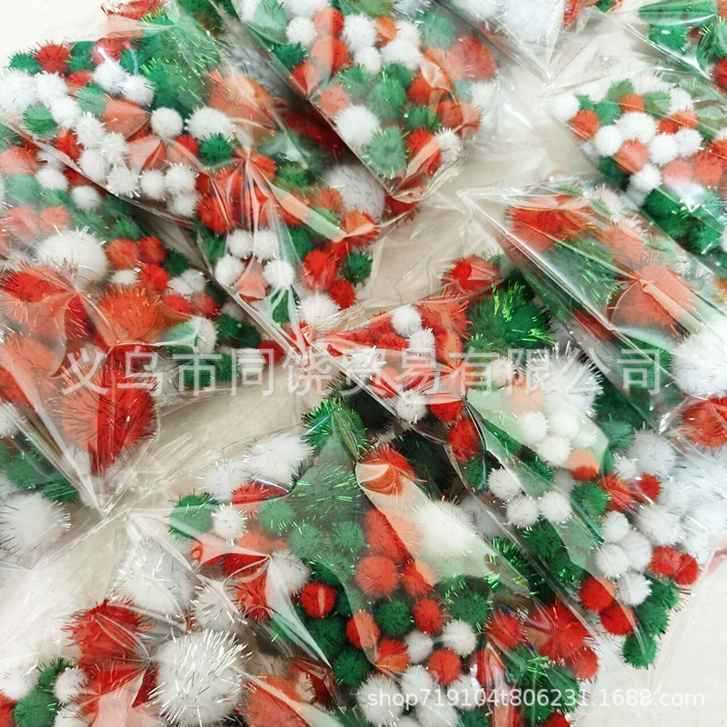 Размер смешанный рождественский шалот шалот шерстяной шар DIY материал ручной работы цветной шерстяной шар рождественский подарок украшения плюшевый шар