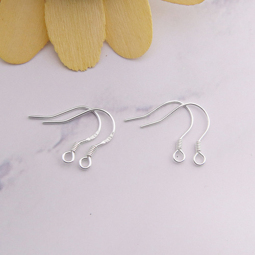 S925 sterling silver ear hook accessories earring drop gold plated silver ear hook handmade DIY ear jewelry accessories manufacturer wholesale
