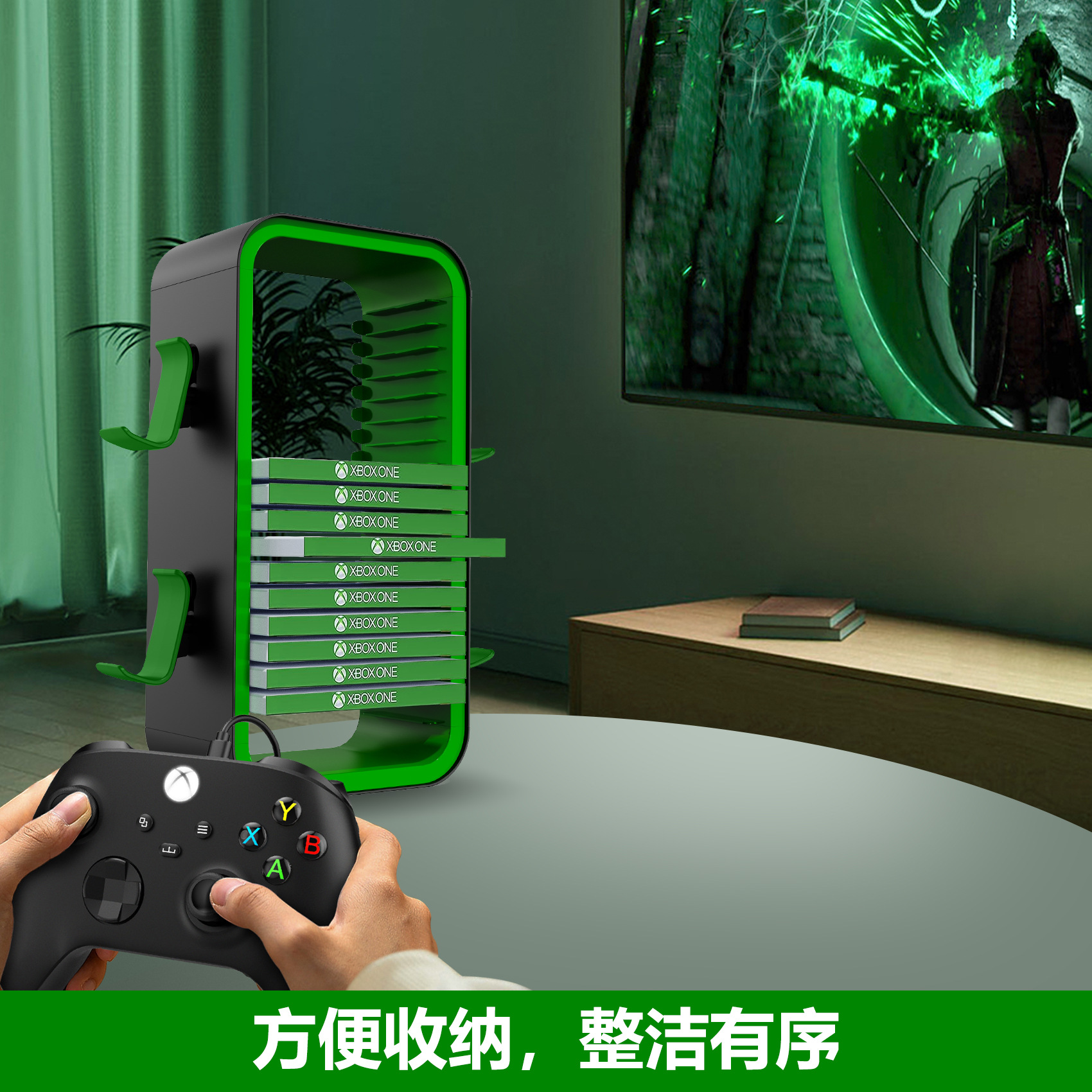 LinYuvo juego conjunto PS5/PS4/interruptor/XBOX Sereis X & S Universal mango de almacenamiento estante para platos