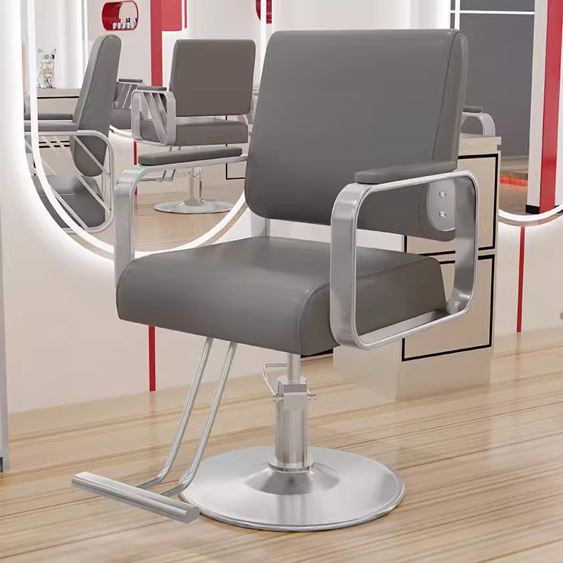 La peluquería de alta gama puede bajar la silla de peluquería, la silla de corte de pelo de teñido en caliente giratorio de elevación especial para la peluquería de alto perfil, simple image 55