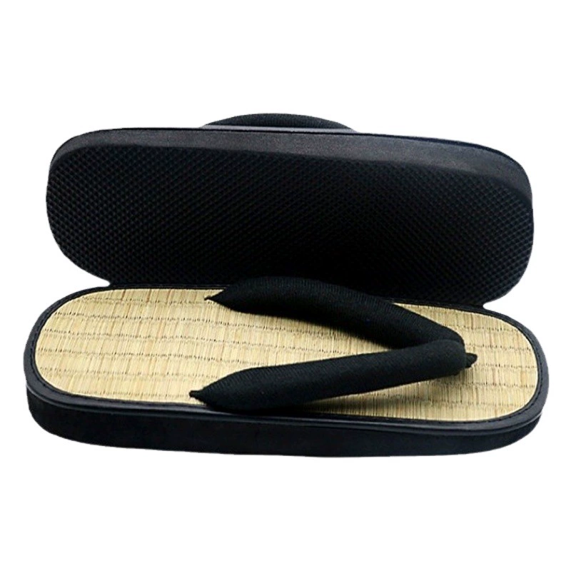 Тапочки для внешней торговли Y-образные шлепанцы, имитация сабо, шлепанцы с ковриком, шлепанцы с открытым носком, соломенные тапочки в японском стиле, шлепанцы на толстой подошве