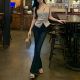 Improved, please look at the real summer new women's collar slim satin sleeveless shirt before placing an order.