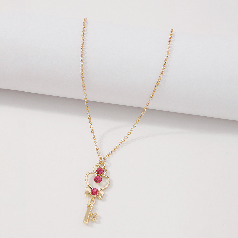 fashion magic wand moon diamond necklace wholesale Nihaojewelry