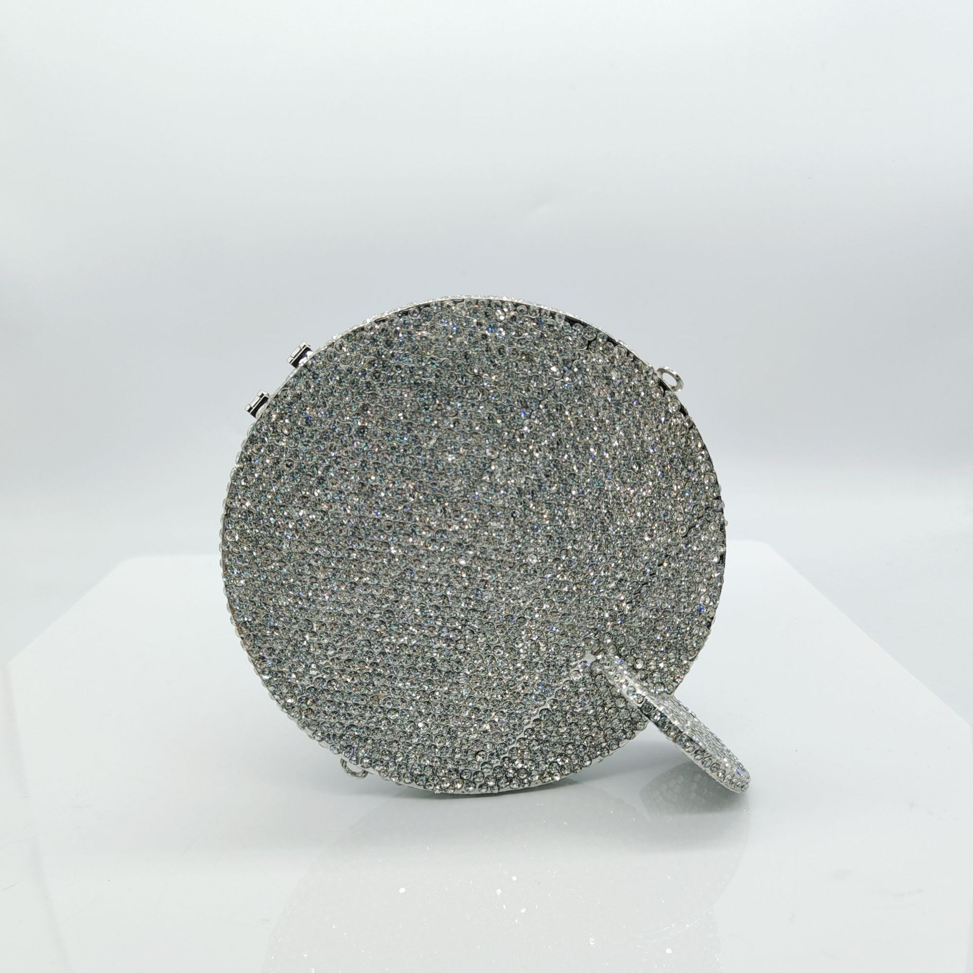 Túi clutch nữ đính đá dạ hội pha lê kim cương — Sông Danube màu xanh, Hồng hồng/phần cứng bạc, Ký ức màu hồng/phần cứng bạc, Bột giao hưởng/phần cứng vàng chi tiết 27