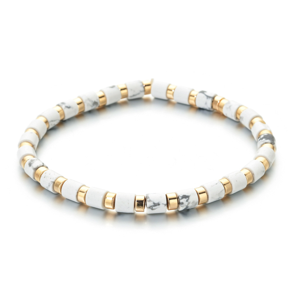 10g Weight Bracelets Classification Natural Stone Chain Material Beaded Chain Chain Type 1 Piece Quantity Daily Occasion natural stone, Agate Material Geometric Pattern All Seasons Season Women's Gender Ethnic Style Style Ethnic Style Geometric Natural Stone Agate Beaded Chain Bracelets In Bulk 12