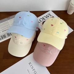 韓国ファッション野球帽女性の夏多用途顔見せ小さな日焼け止め帽子リボン抗 UV ピークキャップ