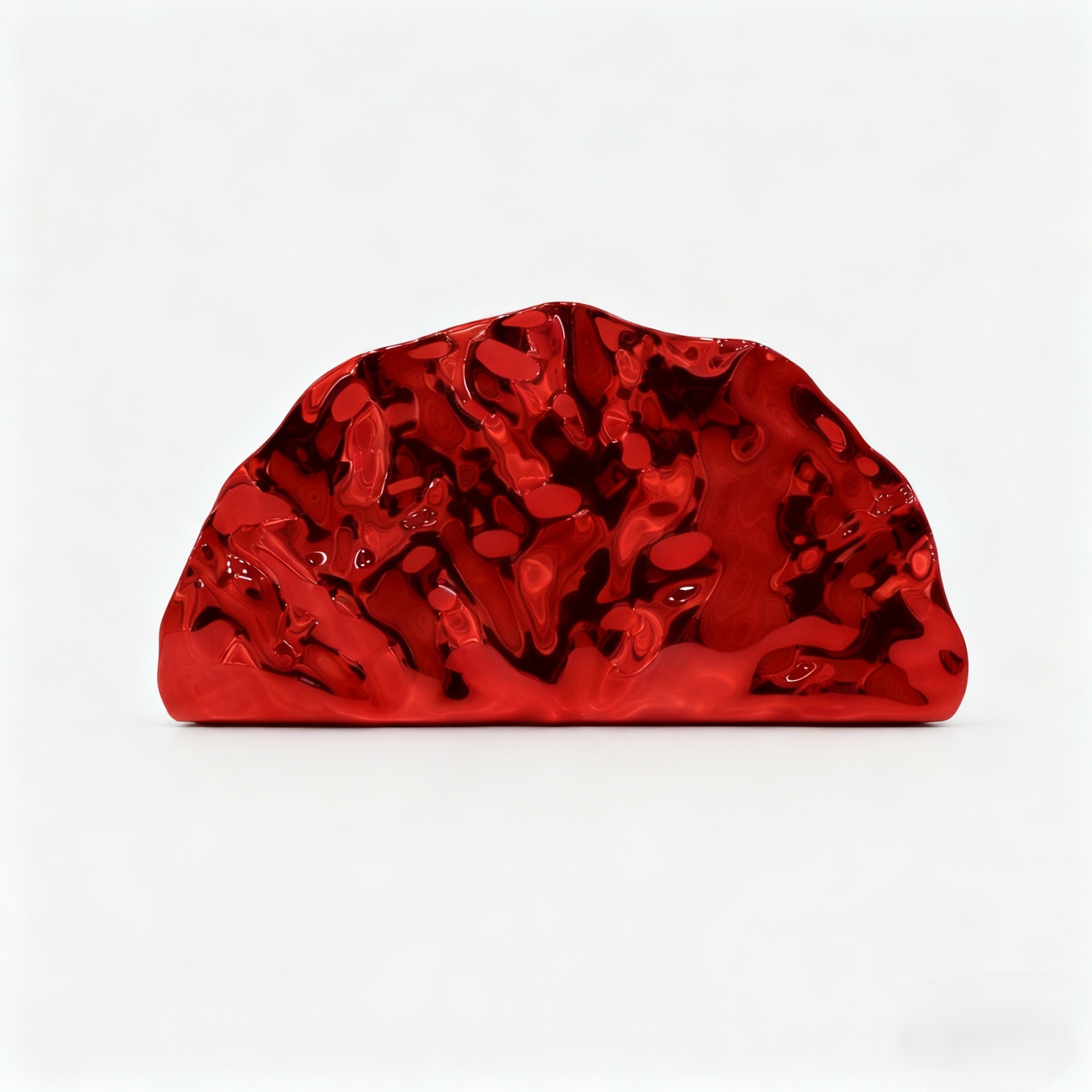 Comercio exterior transfronterizo bolsa de cena de dama lujo ligero alto sentido europeo y americano galvanizado metal ventilador acrílico bolsa de mano de cena