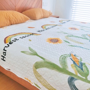 Bed cover single-piece double-sided dual-purpose washable quilted quilted quilted bed sheet for all seasons tatami mattress cushion cover sofa climbing blanket