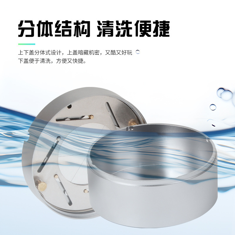 新しい金属製のパーソナライズされたクリエイティブな開閉灰皿、蓋付きホームオフィス、飛散防止灰皿、高価値灰皿|undefined