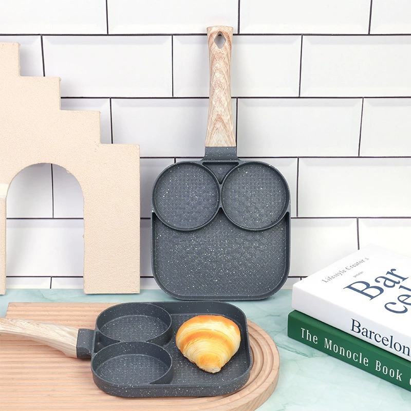 跨境三合一早餐锅煎蛋锅煎锅不粘平底煎鸡蛋煎饼锅汉堡锅早餐神器