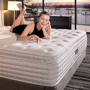 Hotel 0 Zero-Pressure Spring Mattress Double Super Soft and Hard Dual-Use Sponge Simmons Thickeneded and Extra Thick