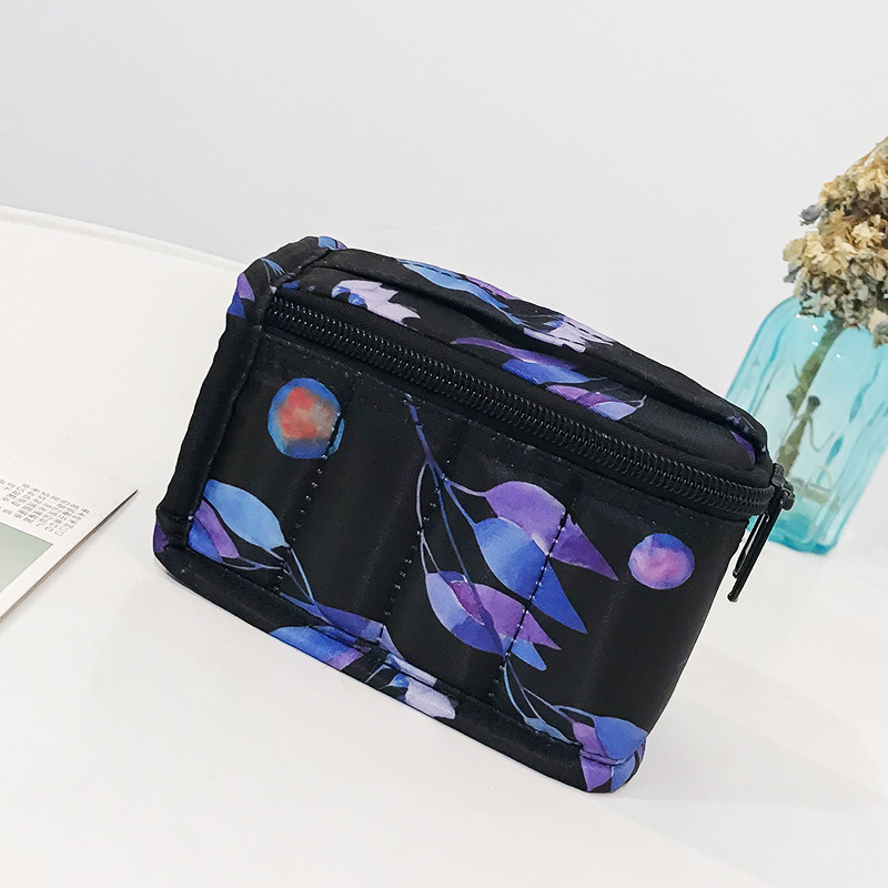 Nueva bolsa de cosméticos portátil de color puro con logotipo impreso, bolsa de cosméticos simple, bolsa de lápiz labial portátil de viaje transfronteriza, venta al por mayor