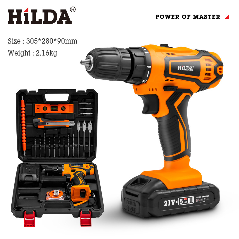 21V caja de plástico de lujo de 19 piezas conjunto