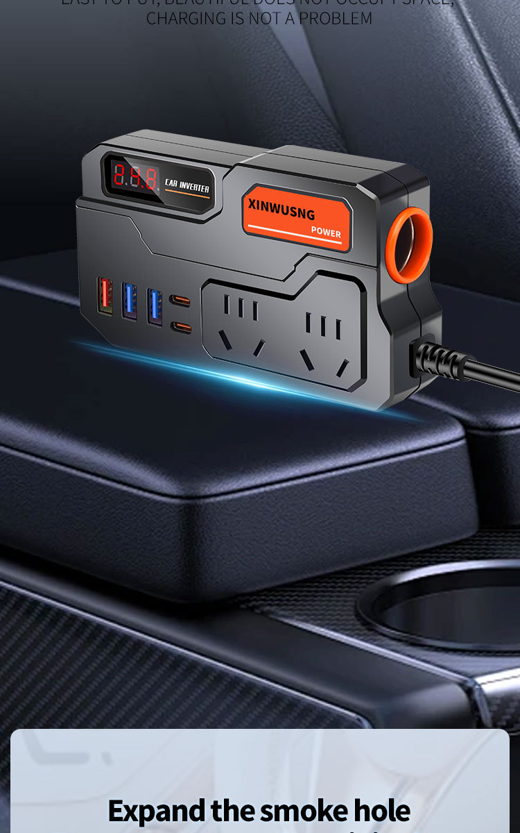 Cross-border car inverter 12V24V to 220V truck power converter multifunctional car socket charger