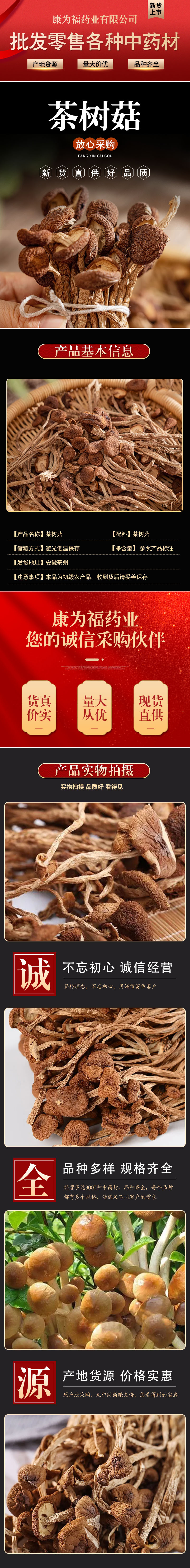 Tea Tree Mushroom (Agrocybe aegerita) — Dried Unopened Caps Soup Mushroom 500g overview