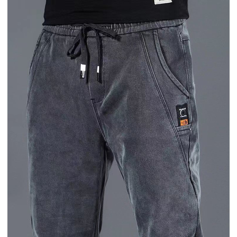 Men's Jeans with Elastic Waist, Slim Fit, Non-Iron, Non-Magnetic, Stretchy, Wear-Resistant Work Pants, Men's Casual Long Pants, Trendy Men's Jeans with Elastic Waist, Slim Fit, Non-Iron, Non-Magnetic, Stretchy, Wear-Resistant Work Pants, Men's Casual Long Pants, Trendy