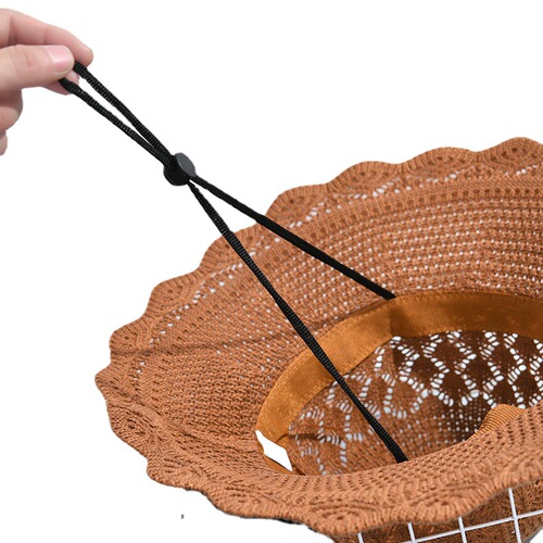 ins knitted straw hat Korean style summer big brim breathable sun protection hat women's fashion folding bow hat