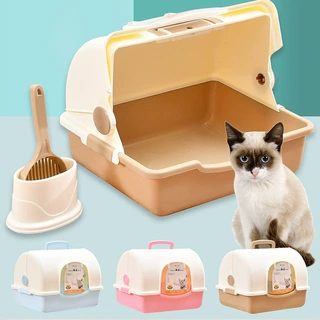 全封闭翻盖式猫砂盆除臭防溅猫厕所特大号肥猫猫用品带猫砂铲批发