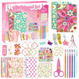 跨境DIY JOURNAL KIT剪贴簿日记套装儿童文具套装女孩生日亚马逊