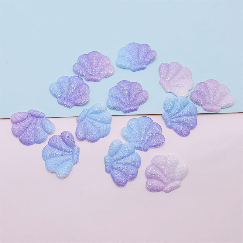 DIY accesorios de joyería para niños oro rosa colorido océano serie simulación Shell zapatos y sombreros bolsa de decoración de tarjetas de pastel