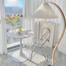 简约休闲小圆桌ins风小户型家用卧室床头边几郁金香桌阳台休闲桌