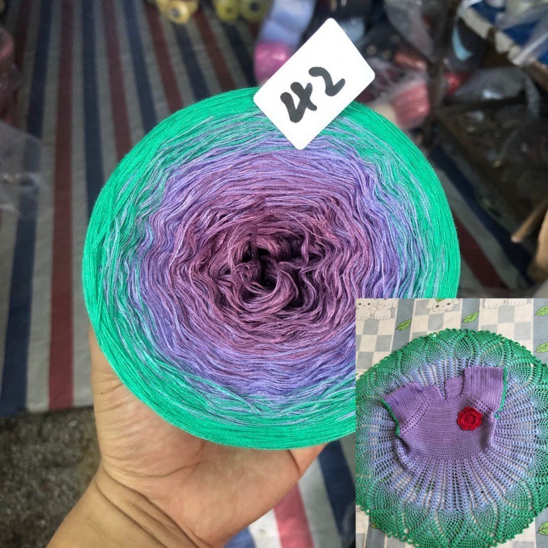有机蕾丝绵混股妖精线手绕蛋糕线渐变长段染春夏披肩围巾毛衣线宸|undefined