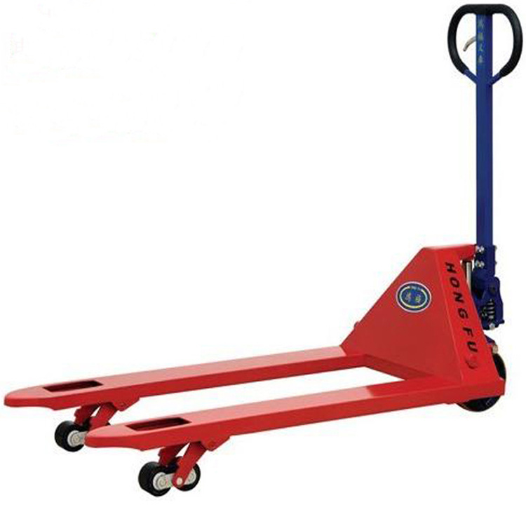 鸿福4吨5吨10吨手动叉车搬运车加长液压托盘车地牛