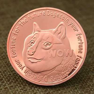 速卖通亚马逊纪念币 狗狗币数字虚拟币定制纪念章黄铜紫铜金属