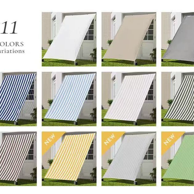 Трансграничная Амазонка Япония Горячая продажа Балконная сетка Затеняющая сетка Конфиденциальная сетка для затенения полосы Цветная полоса затеняющая ткань