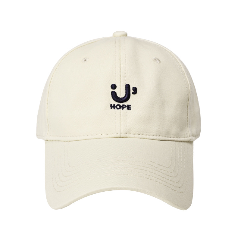 Gran bordado de letras alrededor de la cabeza adecuado para la cara redonda cara cuadrada sombrero de béisbol profundo sombrero de la mujer ancho borde de sombrero para mostrar la cara pequeño sombrero de boca de pato